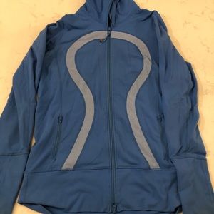 Lululemon blue, stretchy Zip up